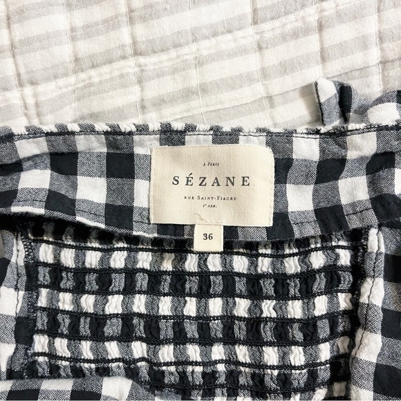 Sezane Laurette Gingham Check Tank Top - Picture 4 of 6